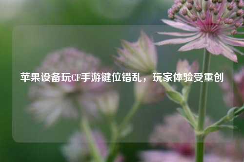 苹果设备玩CF手游键位错乱，玩家体验受重创
