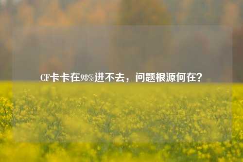 CF卡卡在98%进不去，问题根源何在？
