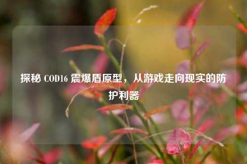 探秘 COD16 震爆盾原型，从游戏走向现实的防护利器