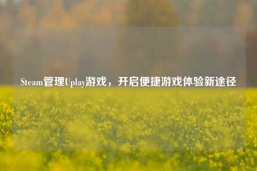 Steam管理Uplay游戏,开启便捷游戏体验新途径