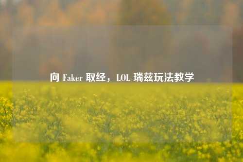 向 Faker 取经，LOL 瑞兹玩法教学