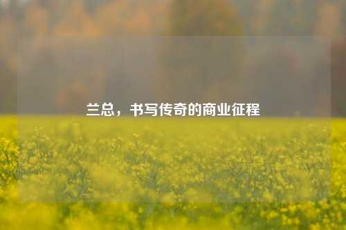 兰总,书写传奇的商业征程