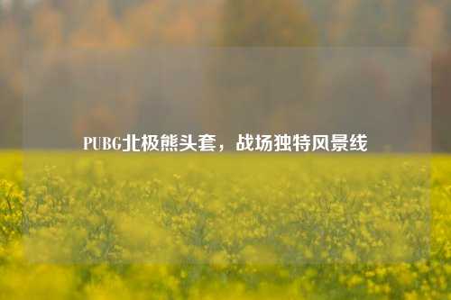 PUBG北极熊头套，战场独特风景线