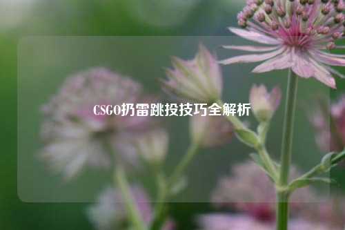 CSGO扔雷跳投技巧全解析