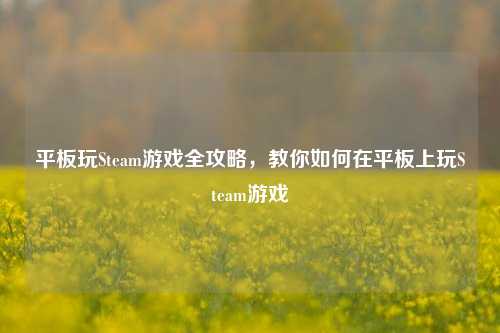 平板玩Steam游戏全攻略，教你如何在平板上玩Steam游戏