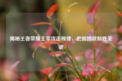 揭秘王者荣耀主宰攻击规律，把握团战制胜关键