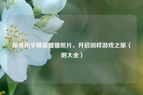 探寻和平精英猫猫照片,开启别样游戏之旅(附大全)