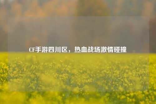 CF手游四川区,热血战场激情碰撞