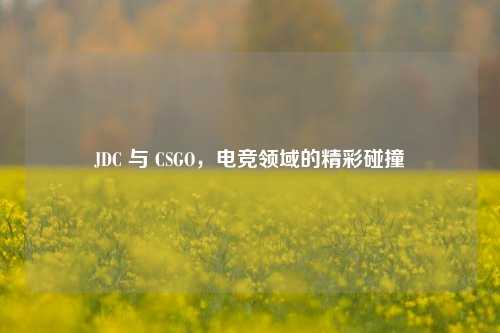 JDC 与 CSGO，电竞领域的精彩碰撞