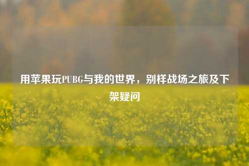 用苹果玩PUBG与我的世界，别样战场之旅及下架疑问