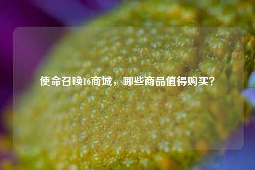 使命召唤16商城，哪些商品值得购买？