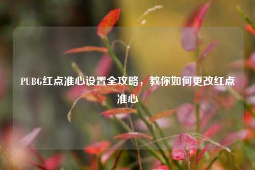 PUBG红点准心设置全攻略，教你如何更改红点准心