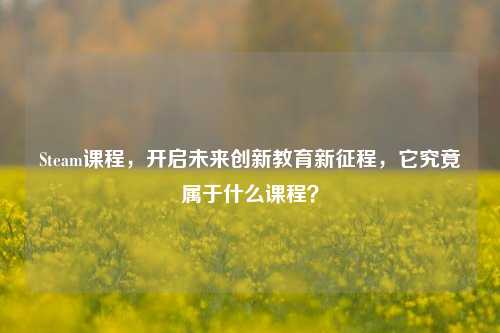 Steam课程,开启未来创新教育新征程,它究竟属于什么课程?