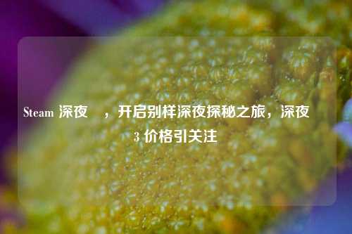 Steam 深夜廻,开启别样深夜探秘之旅,深夜廻 3 价格引关注