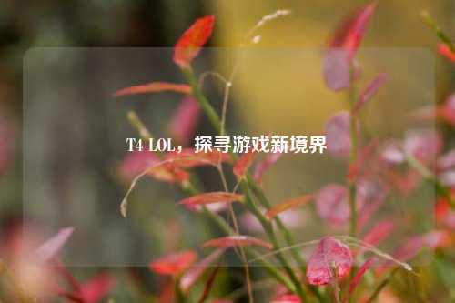 T4 LOL，探寻游戏新境界