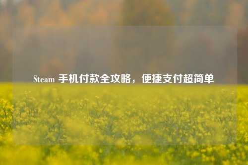 Steam 手机付款全攻略,便捷支付超简单