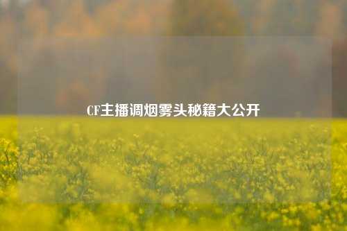 CF主播调烟雾头秘籍大公开