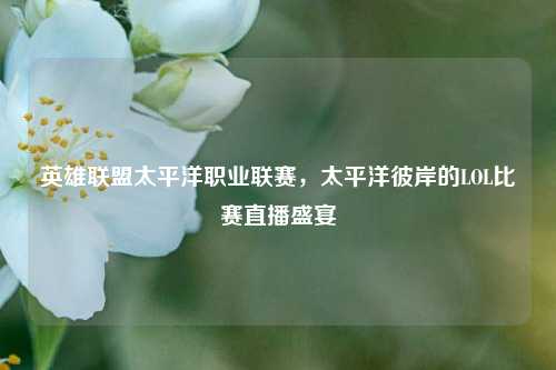 英雄联盟太平洋职业联赛,太平洋彼岸的LOL比赛直播盛宴