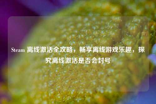Steam 离线激活全攻略,畅享离线游戏乐趣,探究离线激活是否会封号