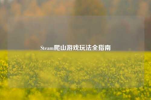 Steam爬山游戏玩法全指南