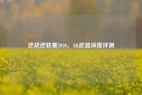 逆战逆联赛2020,AK武器深度评测
